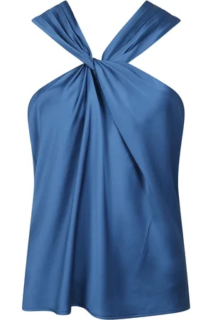 Simkhai Dames, Tops, Blauw, Maat: M Satijn
