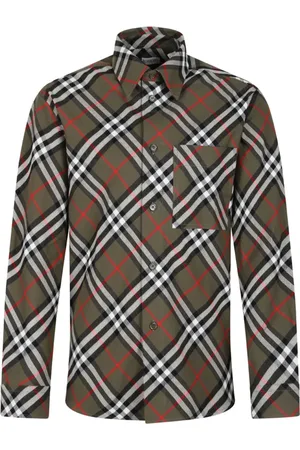 Burberry Heren, Overhemden, Bruin, Maat: M Katoen