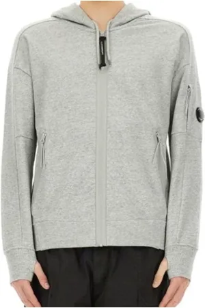 C.P. Company Heren, Sweatshirts & Hoodies, Grijs, Maat: S Katoen
