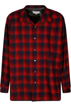 Maison Margiela Heren, Overhemden, Rood, Maat: S Wol