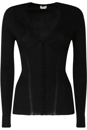 Lanvin Dames, Truien, Zwart, Maat: L Zijde