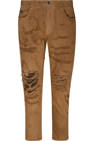 Dolce & Gabbana Heren, Broeken, Bruin, Maat: M Katoen