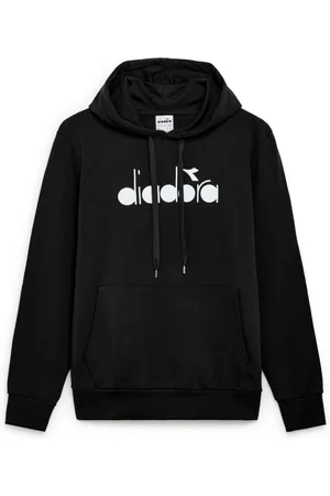 Diadora Heren, Sweatshirts & Hoodies, Zwart, Maat: XL Katoen
