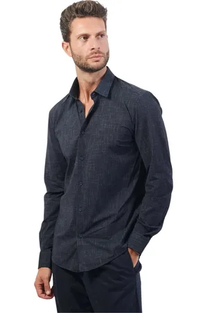 HUGO BOSS Heren, Overhemden, Blauw, Maat: XL Katoen