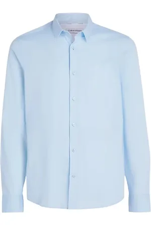 Calvin Klein Heren, Overhemden, Blauw, Maat: S