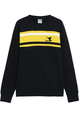 Diadora Heren, Sweatshirts & Hoodies, Zwart, Maat: 2XL Katoen