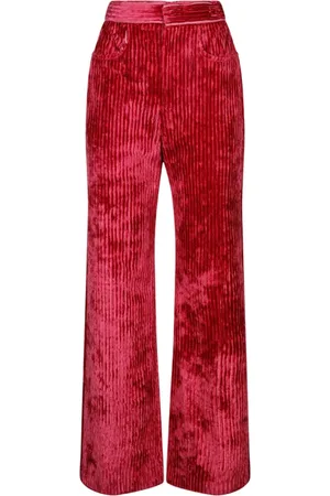 Isabel Marant Dames, Broeken, Roze, Maat: S Velours