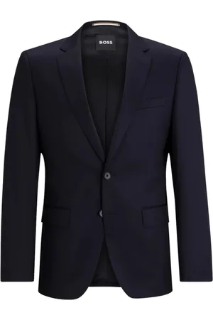 HUGO BOSS Heren, Pakken, Blauw, Maat: 3XL Wol
