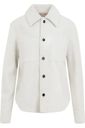 Bottega Veneta Dames, Jassen, Wit, Maat: S Leer