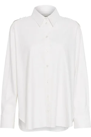 Gestuz Dames, Blouses & Shirts, Wit, Maat: L Linnen