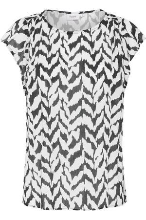 Saint Tropez Dames, Blouses & Shirts, Zwart, Maat: 2XL Viscose