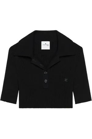 Courrèges Dames, Tops, Zwart, Maat: L