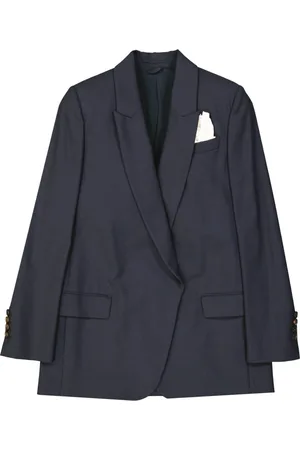 Brunello Cucinelli Dames, Jassen, Blauw, Maat: S Wol