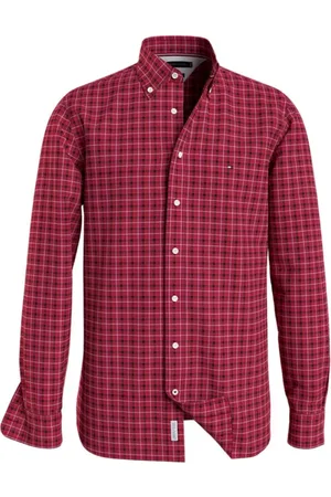 Tommy Hilfiger Heren, Overhemden, Rood, Maat: XL Katoen