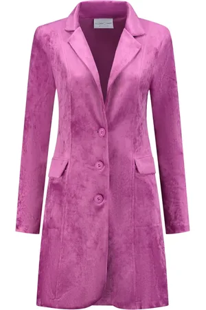 Helena hart Dames, Jassen, Roze, Maat: 2XL Velours