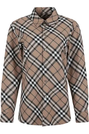 Burberry Dames, Blouses & Shirts, Bruin, Maat: M Wol