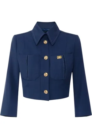 Elisabetta Franchi Dames, Jassen, Blauw, Maat: XS