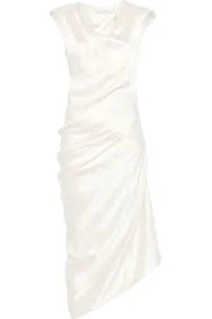 Alexander McQueen Dames, Jurken, Grijs, Maat: M Satijn