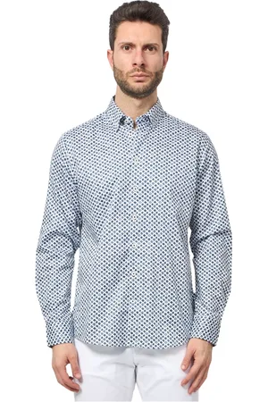 Bugatti Heren, Overhemden, Blauw, Maat: 3XL Katoen
