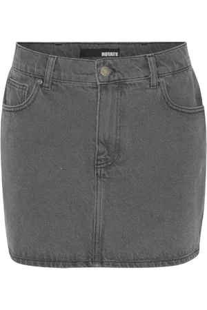 ROTATE Dames, Rokken, Grijs, Maat: XS Denim