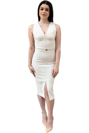 Elisabetta Franchi Dames, Jurken, Wit, Maat: XL