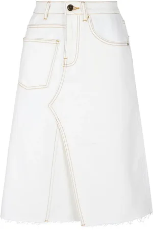 Tory Burch Dames, Rokken, Wit, Maat: 3XS Denim