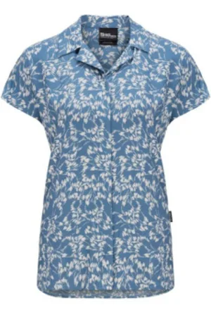 Jack Wolfskin Dames, Blouses & Shirts, Blauw, Maat: 2XL Wol