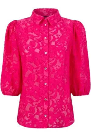 Jansen Amsterdam Dames, Blouses & Shirts, Roze, Maat: M Zijde