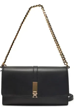 Tommy Hilfiger Dames, Tassen, Zwart, Maat: ONE Size Leer