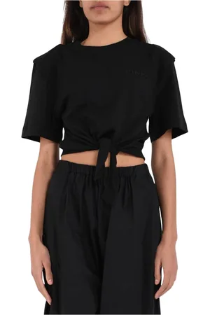 Pinko Dames, Tops, Zwart, Maat: XS Katoen