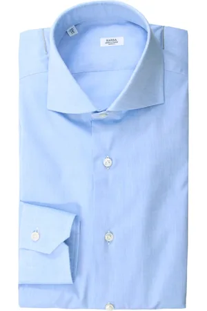 BARBA Heren, Overhemden, Blauw, Maat: M Katoen