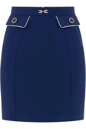 Elisabetta Franchi Dames, Rokken, Blauw, Maat: XS Poliester