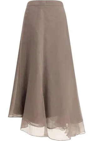 Brunello Cucinelli Dames, Rokken, Bruin, Maat: L