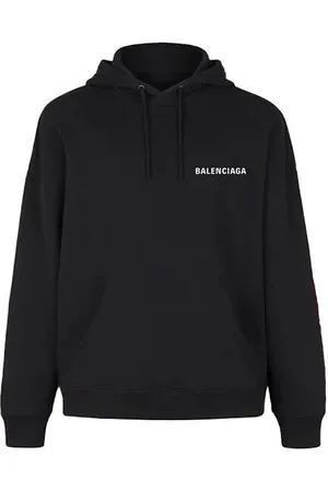 Balenciaga Heren, Sweatshirts & Hoodies, Zwart, Maat: 2XS Katoen