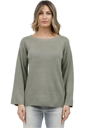 Max Mara Dames, Truien, Groen, Maat: L Linnen