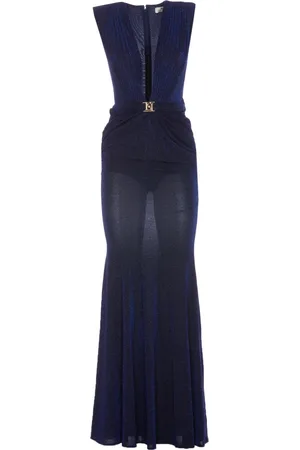 Elisabetta Franchi Dames, Jurken, Blauw, Maat: XS Viscose