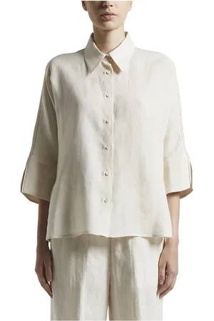 PESERICO SIGN Dames, Blouses & Shirts, , Maat: XL Linnen