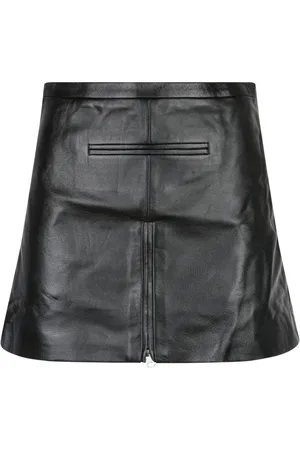 Courrèges Dames, Rokken, Zwart, Maat: XS Leer