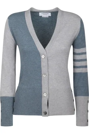 Thom Browne Dames, Truien, Grijs, Maat: 3XS Kasjmier