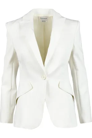 Alexander McQueen Dames, Jassen, Wit, Maat: XS Katoen