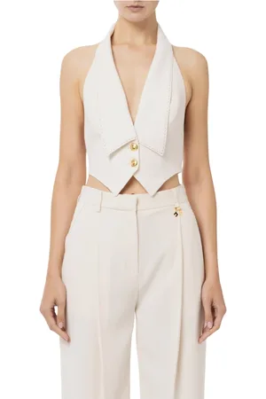 Elisabetta Franchi Dames, Jassen, Wit, Maat: M Poliester