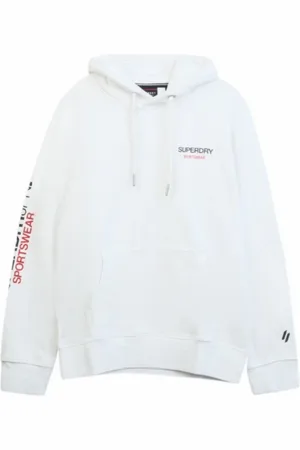 Superdry Heren, Sweatshirts & Hoodies, Wit, Maat: XL Katoen