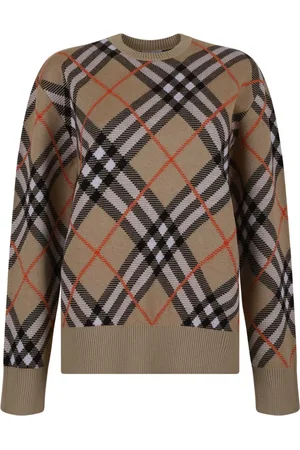 Burberry Dames, Truien, Bruin, Maat: M Wol
