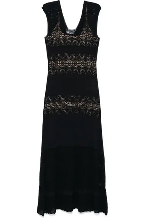 Twin-Set Dames, Jurken, Zwart, Maat: XS Viscose
