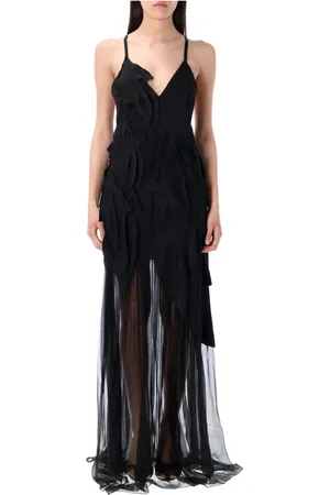 Alberta Ferretti Dames, Jurken, Zwart, Maat: S Satijn