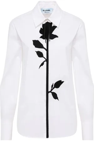 Blugirl Dames, Blouses & Shirts, Wit, Maat: S Katoen