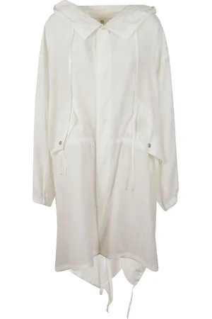 YOHJI YAMAMOTO Dames, Mantels, Wit, Maat: M Katoen