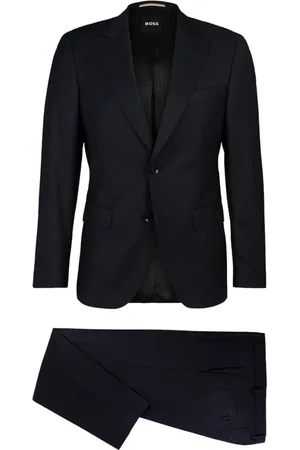 HUGO BOSS Heren, Pakken, Zwart, Maat: M Wol