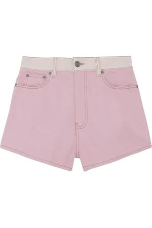 Ganni Dames, Korte broeken, Roze, Maat: W26 Denim