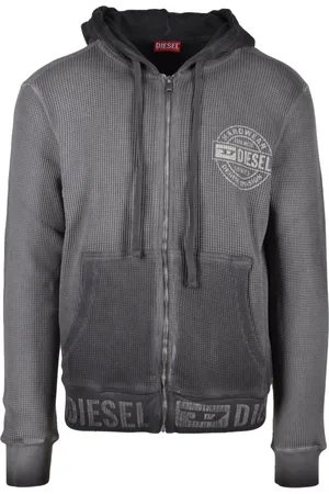 Diesel Heren, Sweatshirts & Hoodies, Grijs, Maat: 2XL Katoen